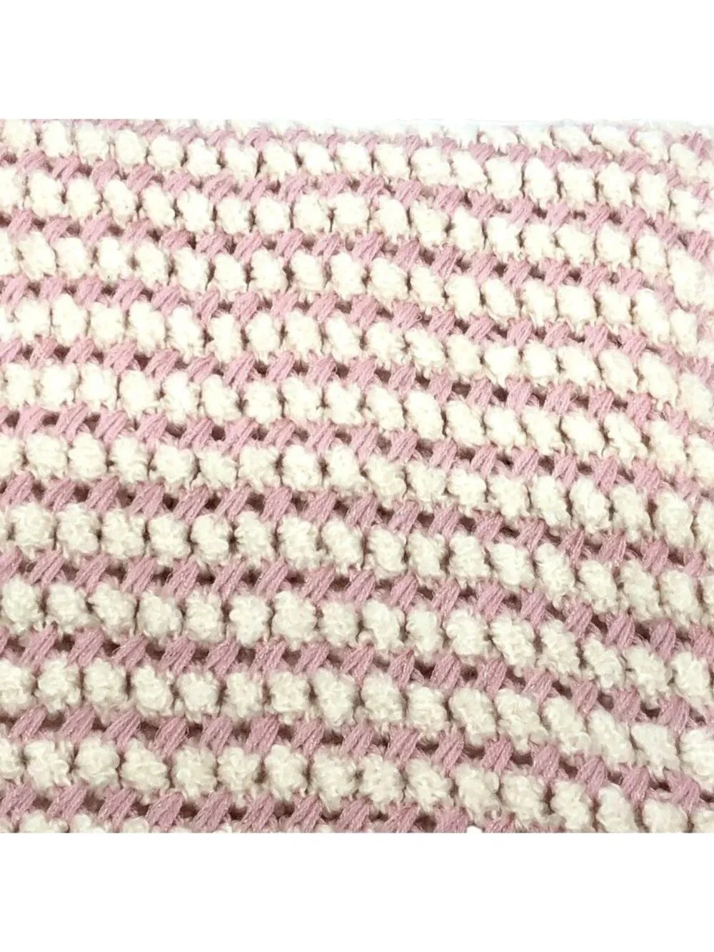 Chanel Scarf CC Logo Braided Cashmere White
